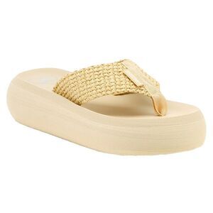 Rocket Dog Womens/Ladies Sandy Raffia Flip Flops / Natural
